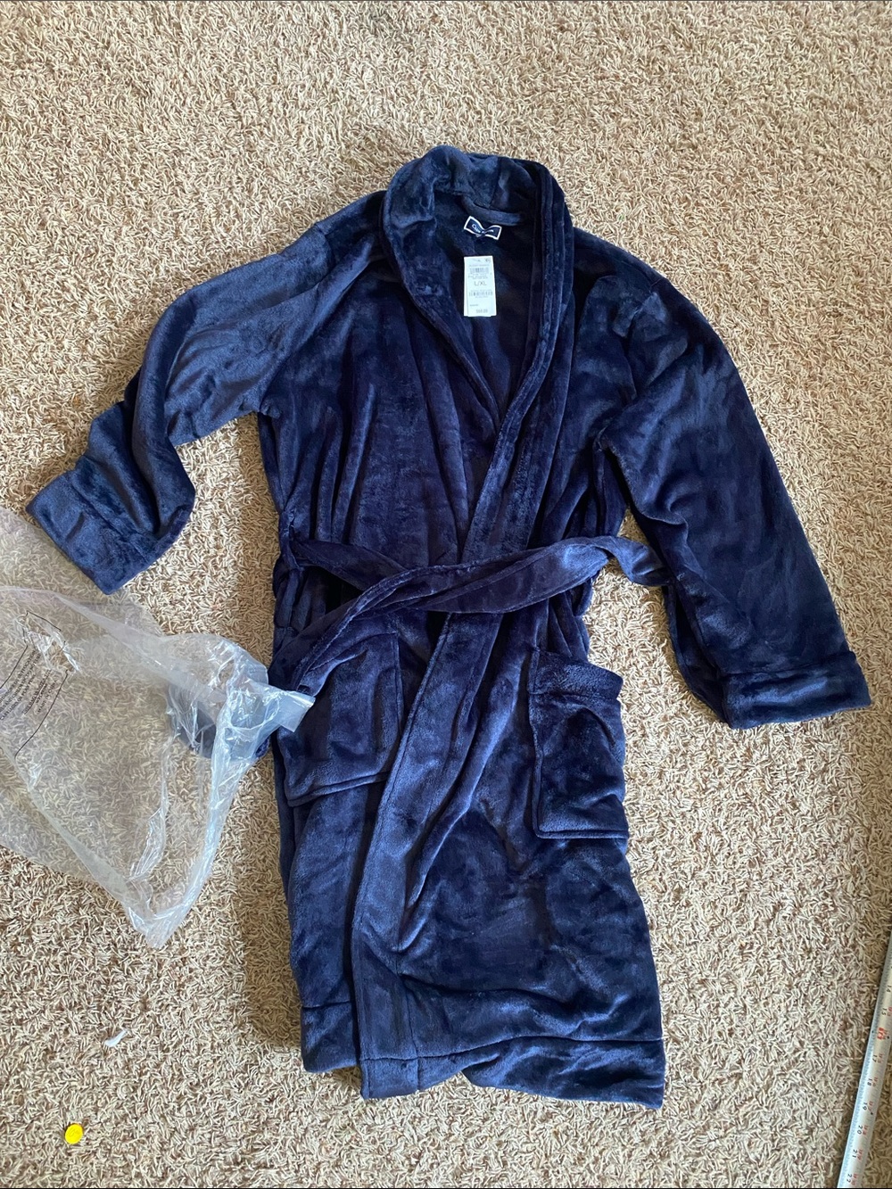 Men's Navy Blue Plush Robe/ClubRoom/ L XL